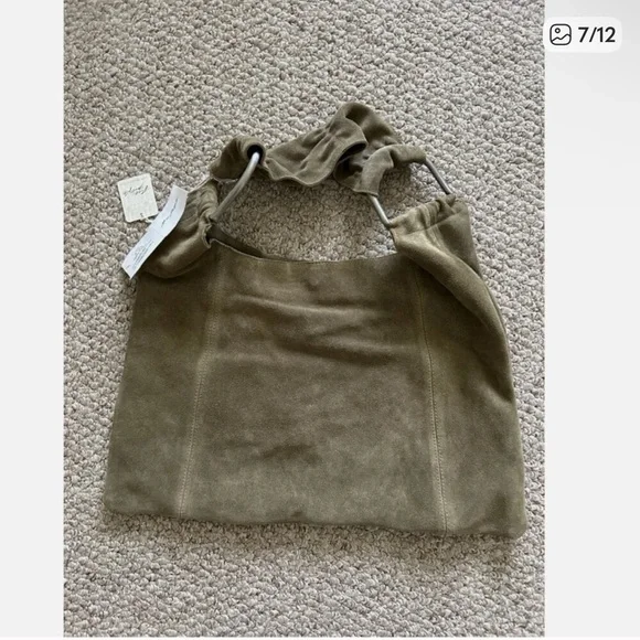 Free People Bobbi Slouch Suede Leather Bag. NWT!!! - Picture 7 of 8